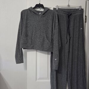 Fabletics Dark Heather Gray Athletic Set